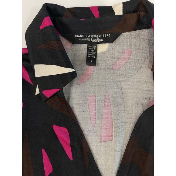 NWOT Diane von Furstenberg Silk Combo Wrap Dress size 6 $568 - Picture 2 of 5
